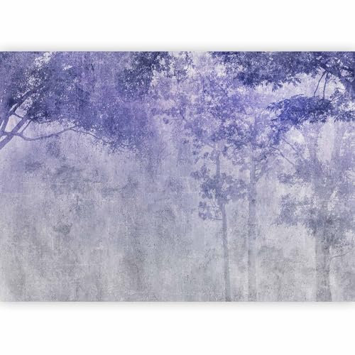 murando PREMIUM Papier peint Foret 150x105 cm Décoration Murale XXL Poster Tableaux Muraux Tapisserie Photo Trompe l'oeil Arbres Nature comme peint violet b-A-10053-a-a