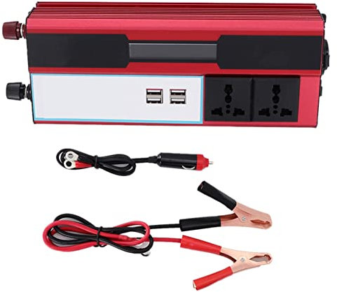 SYH&AQYE Onduleurs Solaires 2000W, DC12V à AC 220-240V Onduleur à Onde Sinusoïdale Modifiée, Onduleurs avec 4 Chargeurs USB pour L'énergie électrique Solaire Marine de Voiture