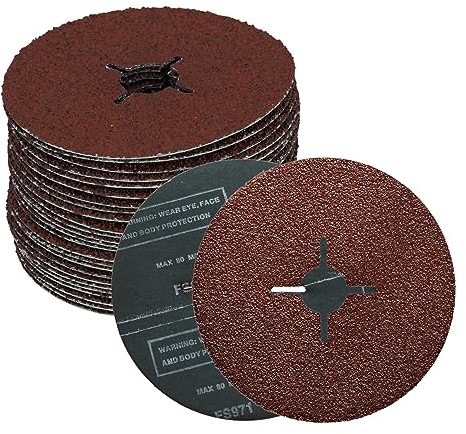 Molatool 25 discos abrasivos de fibra corindón 125 mm P40, discos amoladora