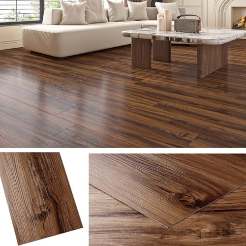 Livelynine Pavimento PVC Adesivo Effetto Legno - Listoni Finto Parquet 90x15CM PVC Adesivo Pavimento Legno Naturale 36-Pezzi Piastrelle Adesive Pavimento Bagno Impermeabile Laminato Pavimento Adesivo
