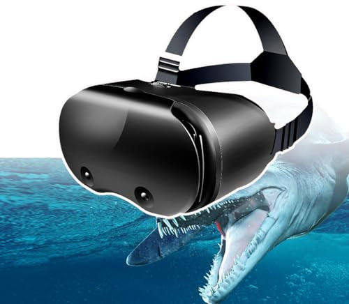 Cuffie VR per Cellulare, Occhiali VR, Distanza Pupilla E Oggetto Regolabile, Lenti Antiblu + FOV 120°, Telefono Compatibile da 5-7 Pollici, Supporto Giochi 3D VR, Facile da Indossare,Black