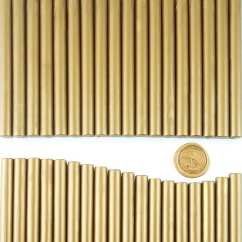 Tomgenrine Mini Wachssiegel-Sticks - 36 Stück Schnellschmelzendes Wachs für Heißklebepistole, ideal für Hochzeitseinladungen, Briefe, Umschläge, Karten & Bastelprojekte (Braun）