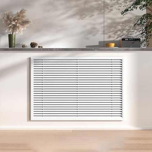 Cubierta decorativa de aleación de aluminio ventilada para radiador, rejilla para el hogar, sala de estar, dormitorio, 60 x 90 cm