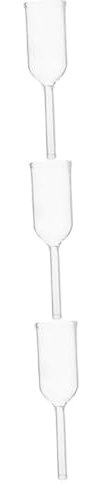 3 Piezas Embudo Para Equipos De Laboratorio Embudo Claro De Filtración Química Para Estudiantes Herramienta De Científico Transparent Vidrio OKUMEYR