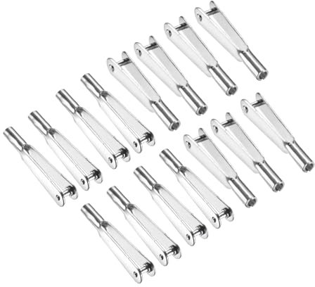 QUARKZMAN 15 Stück Metall-Clevis-Schnellverbindung M2 Gewinde Stahl-Clevis Selbstsichernder Clip Befestigungsbügel für RC-Flugzeug Auto Hubschrauber Modell Ersatzteile, 2mm x 25mm
