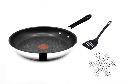 Tefal Jamie Oliver Pfanne 26cm Induktion, Bratpfanne hoher Rand, Antihaft-beschichtet, Backofengeeignet, Spülmaschinenfest,FÜR ALLE HERDARTEN, Edelstahl. E34