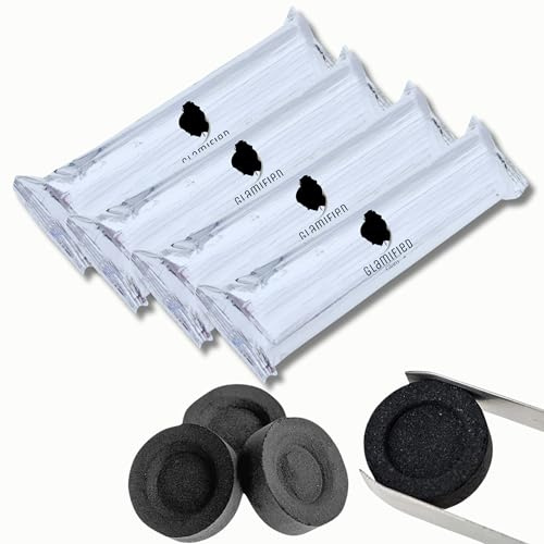 Quick Light Hookah Charcoal Tablets – 40 Count (4 Rolls) Instant Lighting Charcoal Discs for Shisha – Low Smoke, Long-LastingEasy to Use, Clean Burn – Perfect for Hookah Sessions & Parties