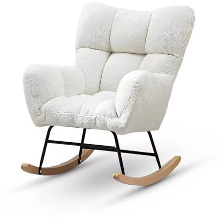 Rocking Chair for Home, Light Luxury Adult Recliner Adult Balcony Home Leisure Living Room Chairs,Single Reading Autumn and Winter Lazy Sofa for Bedroom/Living Room/Office