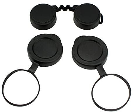 NUOBESTY 1Set Rubber Objective Lens Caps for Binoculars Durable Protective Cover Lightweight Design for Travel Compatible with Various Binocular Models