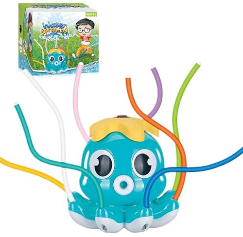 Arroseur d'eau pour | Arroseur de Jardin en Forme de Pieuvre avec 8 Tubes Oscillants,Jouet D'arrosage Extérieur pour Garçons Et Filles 3+ Plage Piscine Cour Parc Pique-Nique Anniversaire