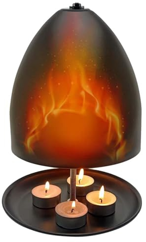 Scaldalviette per candela, scalda candela a teglia - fornello e forno a candela in metallo,forno a con luce morbida e calore veloce, portacandele per stanza robusta