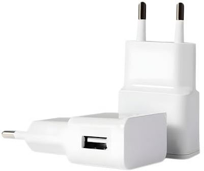 2 x Adaptador de corriente 5V 2A Cargador de pared USB, Bloque de enchufe AC, Cubo de ladrillo, Uso en el hogar para iPhone 13/14/15/16/17 Pro/Pro Max/Plus, XS/XR/X