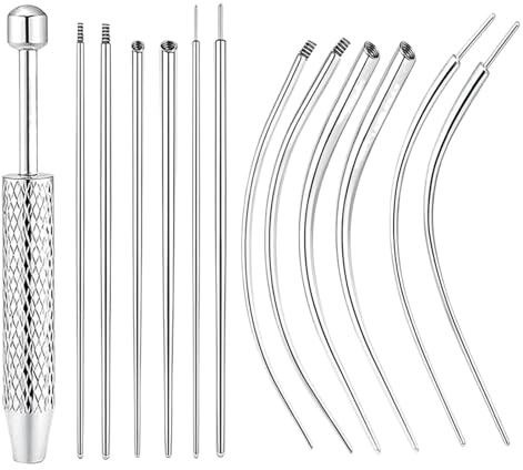 Zovator 13 Stück Piercing Zange Set, Edelstah Einführhilfe Piercing, Piercing Kugel Aufdreher, Ohrloch Stecher Set, Body Stretching Piercings Kit Assistant Tool Für Ohr, Nase, Lippe, Bauch