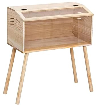 FewNvWa Hühneraufzuchtbox Holz Acryl Brutkasten Kükenzuchtbox Vogelkäfig Kleintierstall mit Einfacher Transportmöglichkeit Und Strapazierfähiger Bauweise für, 40 cm X 30 cm X 30