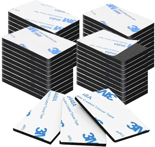 Double Sided Sticky Pads Heavy Duty - 48 Pcs Strong Double Sided Tape Heavy Duty for Outdoor Indoor Mounting, Waterproof Adhesive Strips for Hanging - 50 x 30mm