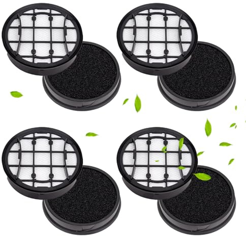 Sgizoku Set di 4 filtri Hepa di ricambio compatibili con aspirapolvere Phi -lips 7000 & 8000: XC7053, XC7055, XC7057, XC8055 e XC8057,4 filtro di ricambio + 4 filtri in schiuma