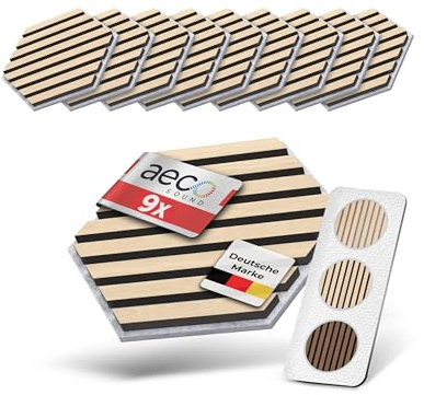 Aeco Sound® Akustikpaneele Holz selbstklebend mit Echtholz & Akustikfilz