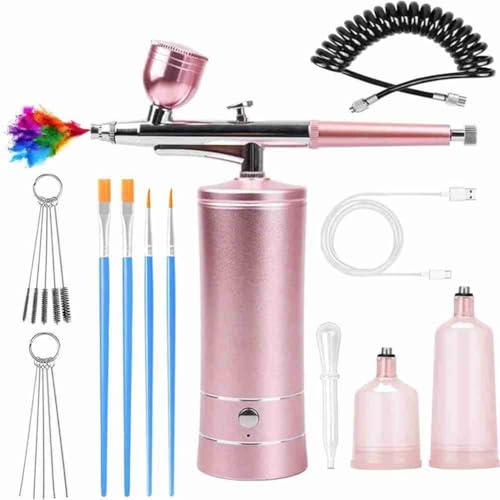 ISTOVO Airbrush für Nägel, Kabelloses Airbrush-Set, Kompressor, 2 Stufen, 36 Psi Druck, Wiederaufladbare Airbrush-Maschine für Nagelkunst