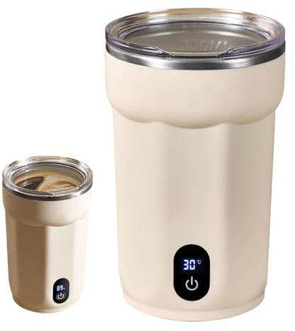 Generico per agitazione - Bicchiere in acciaio inossidabile 14x8 cm | autoagitante - Per succhi di latte, tè, cacao Home | Rotante Per Latte Caffè | Viaggio in campeggio all'aperto