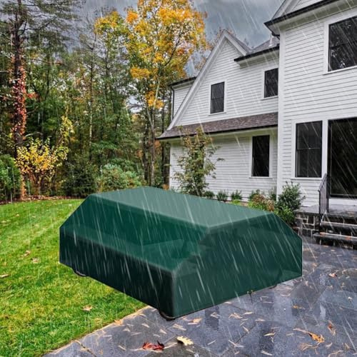 Besttoolifes Mantel de polietileno para mesas largas de conversación, bancos y muebles de picnic, resistente al viento con cordón, protección contra la lluvia y el polvo, verde (157 x 145 x 76 cm)