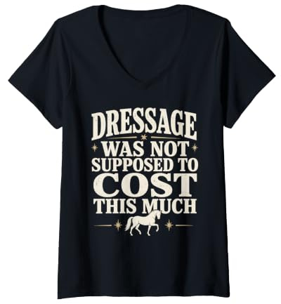 Women's Dressage Diva Dressage Rider Dressage Queen Gift V-Neck T-Shirt