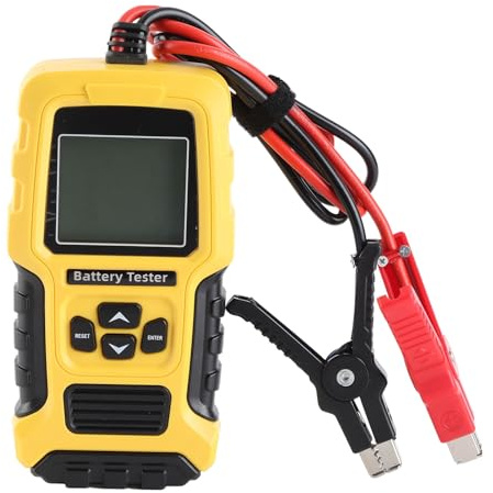 SIXRUN Probador de Batería de Automóvil, Dispositivo de Prueba de Batería con Tecnología de Conductancia para Baterías de 12 V 24 V, Pantalla Digital Comprobación de Resistencia Interna de Voltaje