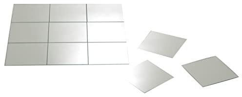 Spiegelfliesen Wandspiegel Fliesenspiegel Spiegelset | 12 Stück | Glas | Selbstklebend | je 15x15 cm