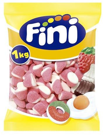 Fini, Bonbons Gélifiés Goût Fraise et Crème, 1 kg