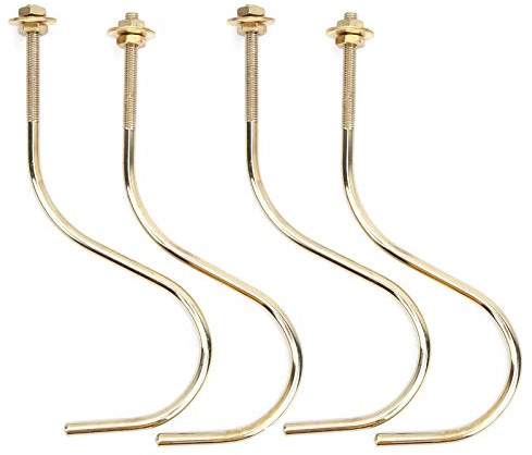 BuyWeek Billardtisch Kantenhaken, 2 Set 4 Stück Snooker Billiard Tisch Kantenhaken Kupfer Billard Queue Racks Billard Zubehör
