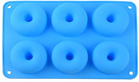 Silicone Baking Tray Silicone Baking Pan For Pastry Donuts Form Doughnut Mould Diy Cake Chocolate Bagels Dessert Tools 2Pcs 6 Hole Blue