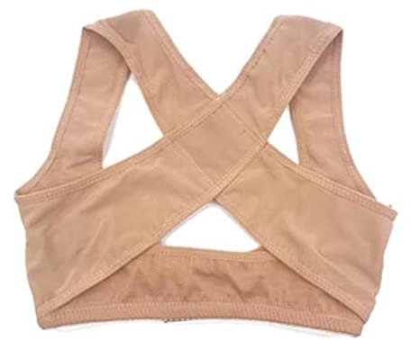 ONWEE Rückenstütze Gürtel Frauen Haltungskorrektur Klammer Schulterkorsett Rückenschmerzen Stützklammer Adujustbable Corrector (Farbe: Beige, Größe: X-groß) (Beige XL) Vision