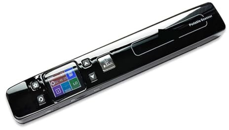 Scansione rapida multilingue Scanner portatile Wifi A4 for documenti, libri, materiale scolastico, scanner portatili for immagini fotografiche JPG/PDF da 1050 DPI con display ( Color : Noir , Size : 1