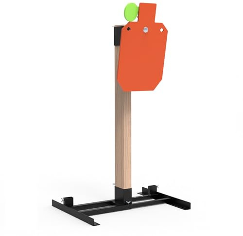 KNINE OUTDOORS Target Stand System 12x20 inch AR500 Steel Hostage Reactive Shooting Target 3/8 Thick with 2x4 Target Stand Kit (12x20 inch and 3/8 Thick Target Stand System)