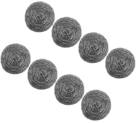 Yardenfun 8stücke Stahlreinigungskugeln Für Küchengeräte Topfwaschen Edelstahlschrubber Metallküchenbürste Für Pfannen Und Töpfe