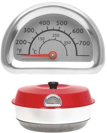 HENGBIRD Termómetro para horno Omnia, termómetro para barbacoa, indicador de temperatura 0 ℃ – 350 ℃, indicador de calor preciso, con kit de montaje