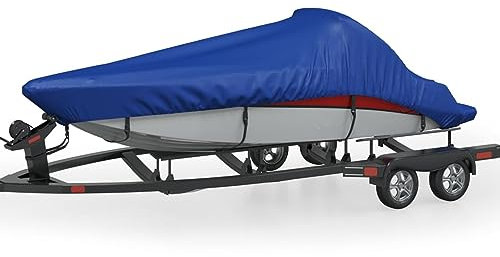 Bootsplane Blau 440x260 cm, CIADAZ Boat Cover, Bootsabdeckung, Persenning, Abdeckplane Boot, Persenning Boot, Außenborder Abdeckung