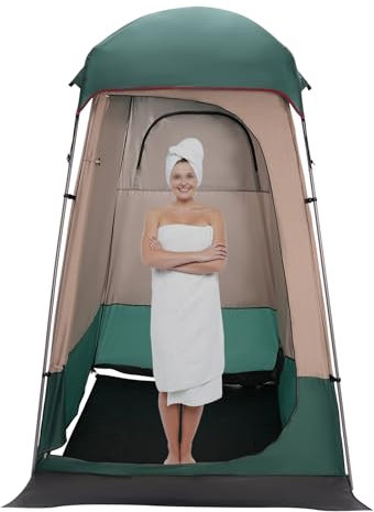 Dusche Zelt Pop Up Zelt Outdoor Camping Privatsphäre Unterschlupf Tragbare Toilette Zelt für Wandern Dunkelgrün für eine Person