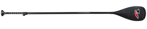 F2 SUP Paddel Carbon - 85% Carbon 3 teilig Schwarz Utraleichter extrem steifer High End SUP Paddle Stand Up Paddling verstellbar 2024/25