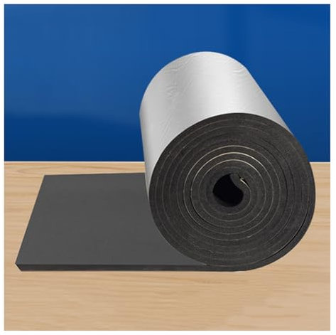 Feuille d'isolation phonique autocollante en Aluminium, épaisseur 5-30 mm, Rouleau d'isolation pour radiateur, résistant aux Hautes températures et à l'eau (Couleur : 20 mm (épaisseur), Tail