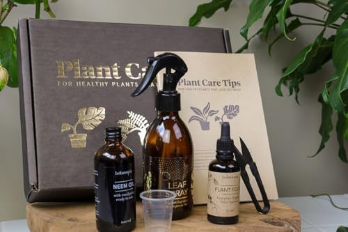 Kit per la Cura delle Piante, Set con Concime Organico, Olio di Neem, Nebulizzatore Spray per Foglie, Forbici da Bonsai e Manuale - ottima IDEA REGALO