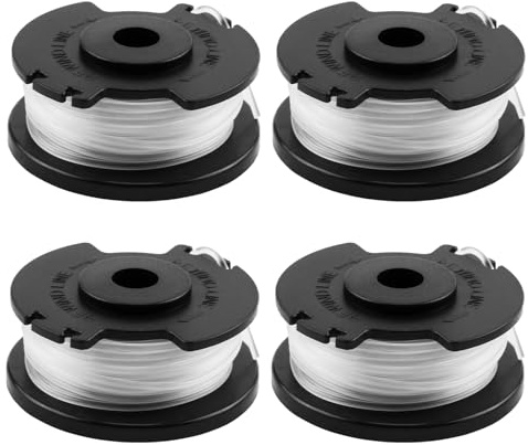 4 bobine di filo di ricambio per Einhell GE-CT 18/28 Li, bobina di filo per decespugliatore, filo di nylon 1,6 mm x 5 m, adatto per tagliaerba a batteria Einhell GE-CT 18/28 Li, GE-CT 18/28 Li TC e
