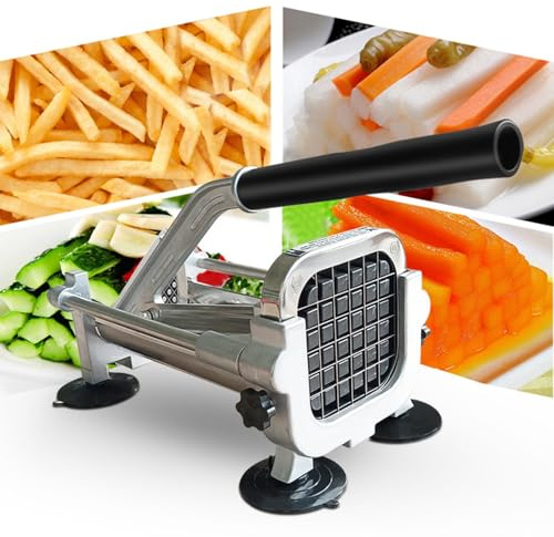 Cortador de Patatas Fritas Comercial, Corta Patatas Rebanador Resistente con Mango, Picador de Verduras for Restaurantes y Cocinas