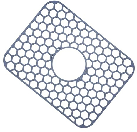 Tapis d'évier en silicone – Tapis résistant à la chaleur avec drain central arrière | Antidérapant et résistant à la chaleur pour le | Grand tapis de lavabo de ferme à drainage rapide pour poêles