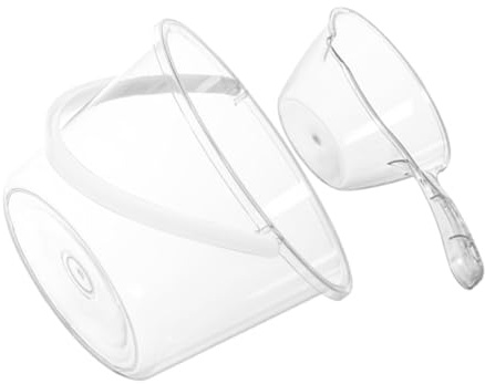 iplusmile Seau D'eau En Plastique Transparent Avec Poignée 2 Pièces Seau Multifonction Portable Grand Volume Facile à Nettoyer Usage Familial Salle De Bain Garçon Et Filles