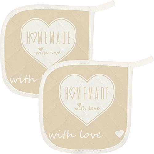 Kracht Topflappen 2er-Pack Homemade Größe 20x20 cm