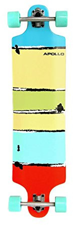 Apollo Twin-Tip Topmount Longboard, Maui Colour, ABEC Kugellager, Twin-Tip Freeride Skaten Cruiser Board