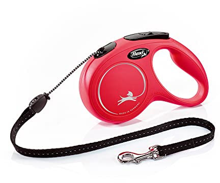 flexi New Classic Retractable Lead Cord, Medium, Red