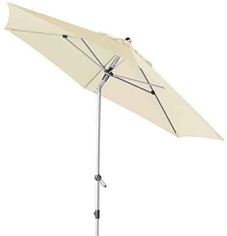 Doppler EXPERT Auto Tilt 280 – Knickbarer Sonnenschirm für Balkon oder Terrasse – Regenabweisend – ca. 280 cm – Natur