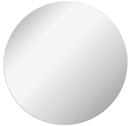 FACKELMANN Spiegel rund Ø 60 cm Mirrors/Wandspiegel mit Befestigung/Maße (B x H x T): ca. 60 x 60 x 1,5 cm/hochwertiger Badspiegel/moderner Badezimmerspiegel/Durchmesser 60 cm