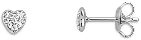 XENOX® LOVE STORY Ohrstecker - Damen Ohrringe aus hochwertigem 925/- Sterlingsilber mit Zirkonia-Steinen